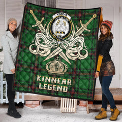 Kinnear Tartan Crest Legend Gold Royal Premium Quilt