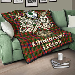 Kinninmont Tartan Crest Legend Gold Royal Premium Quilt
