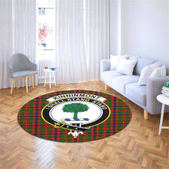 Kinninmont Tartan Crest Round Rug