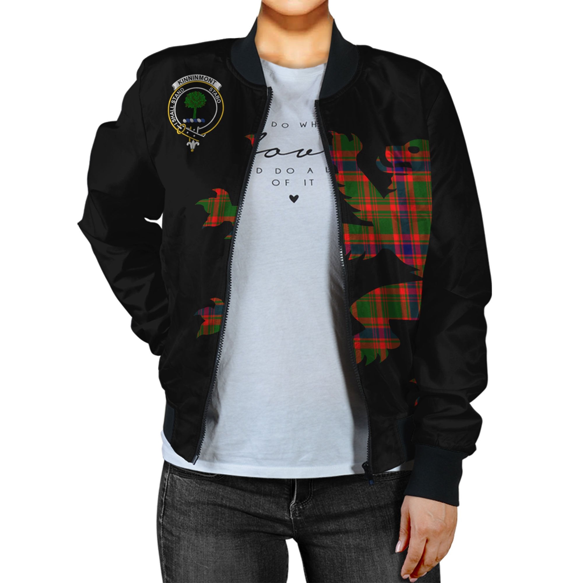 Kinninmont Tartan Bomber Jacket Lion & Thistle