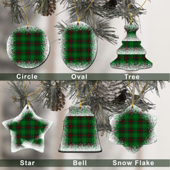 Kirkaldy Tartan Christmas Ceramic Ornament - Snow Style