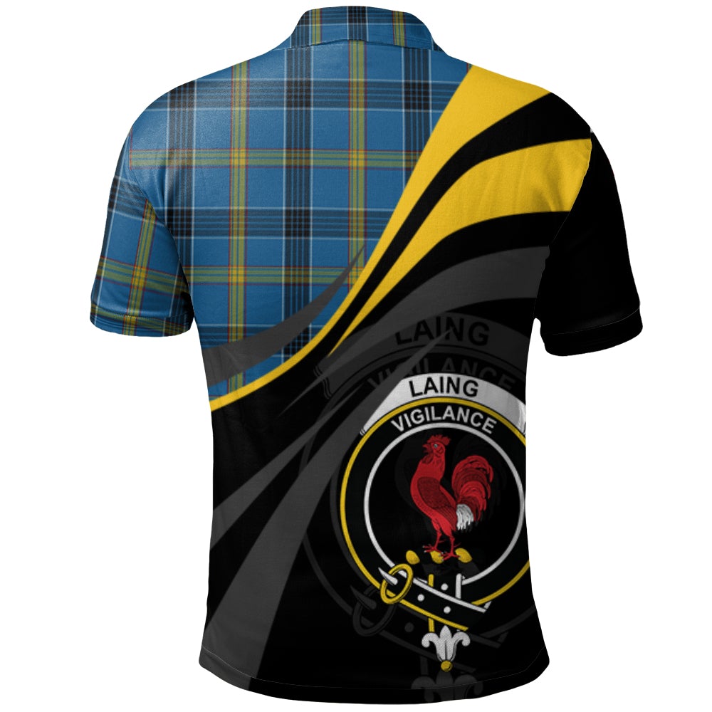 Laing Tartan Polo Shirt - Royal Coat Of Arms Style