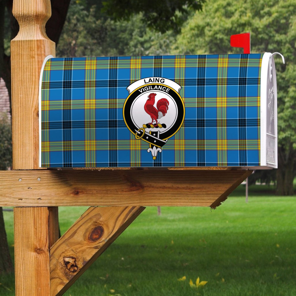 Laing Tartan Crest Mailbox