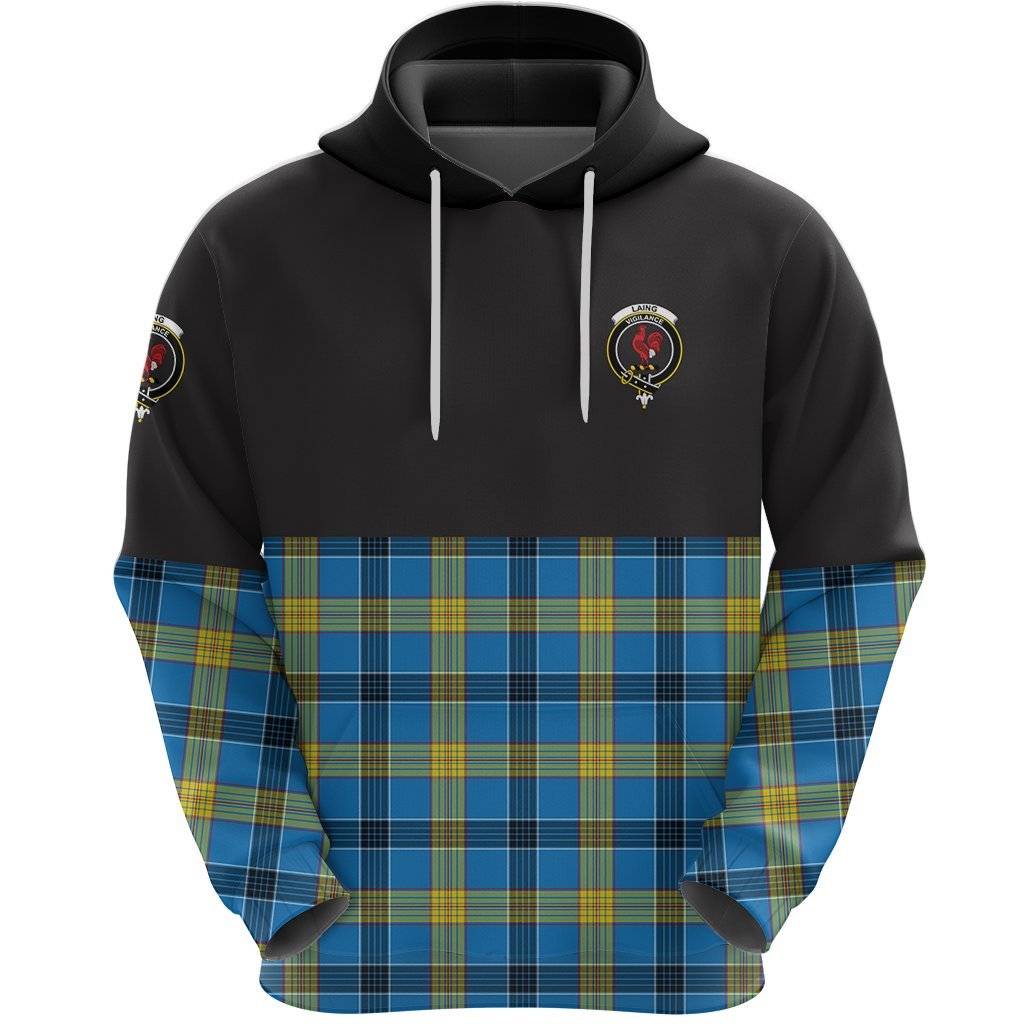 Laing Clan Half Of Tartan Hoodie