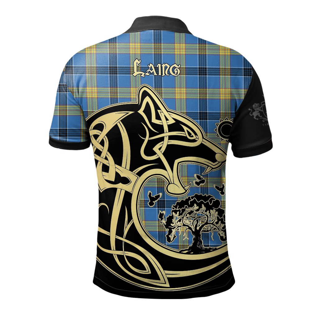 Laing Tartan Polo Shirt Viking Wolf