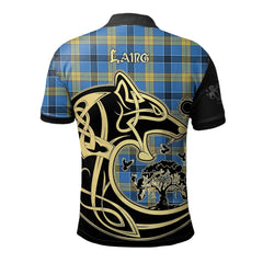 Laing Tartan Polo Shirt Viking Wolf