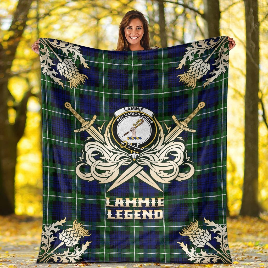 Lammie Tartan Gold Courage Symbol Blanket