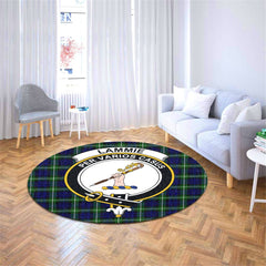 Lammie Tartan Crest Round Rug