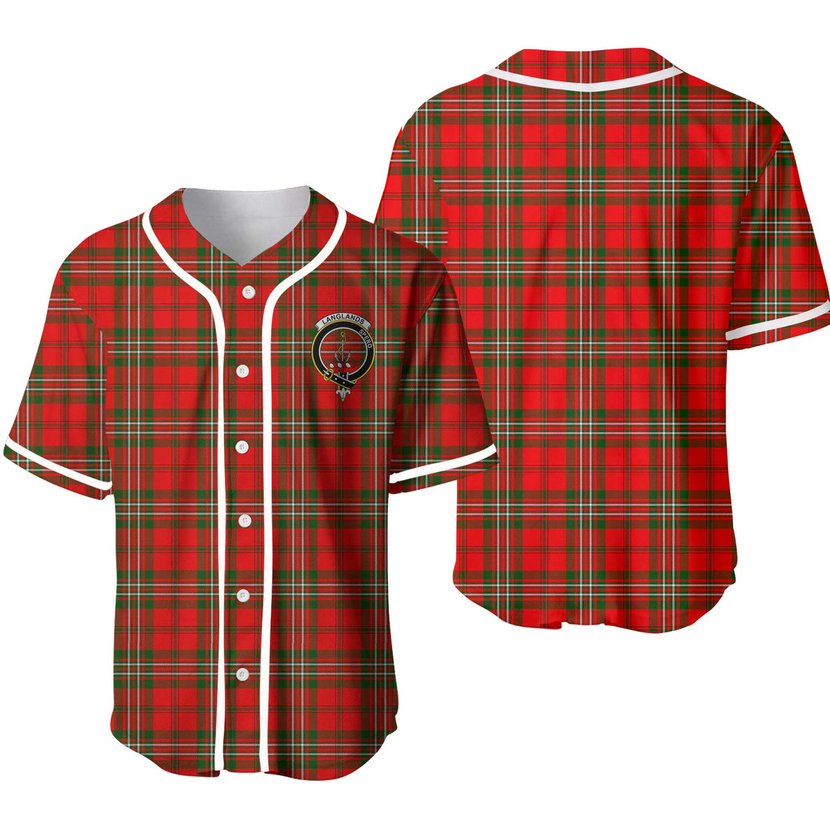 Langlands Tartan Unisex Baseball Jersey