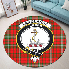 Langlands Tartan Crest Round Rug