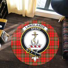 Langlands Tartan Crest Round Rug