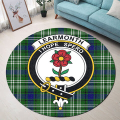 Learmonth Tartan Crest Round Rug