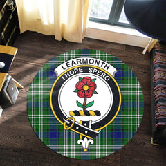 Learmonth Tartan Crest Round Rug