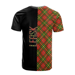 Leask Tartan T-Shirt Half of Me - Cross Style