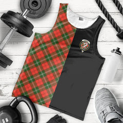 Lennox Modern Tartan Crest Men's Tank Top - Cross Style