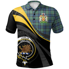 Leslie Hunting Ancient Tartan Polo Shirt - Royal Coat Of Arms Style