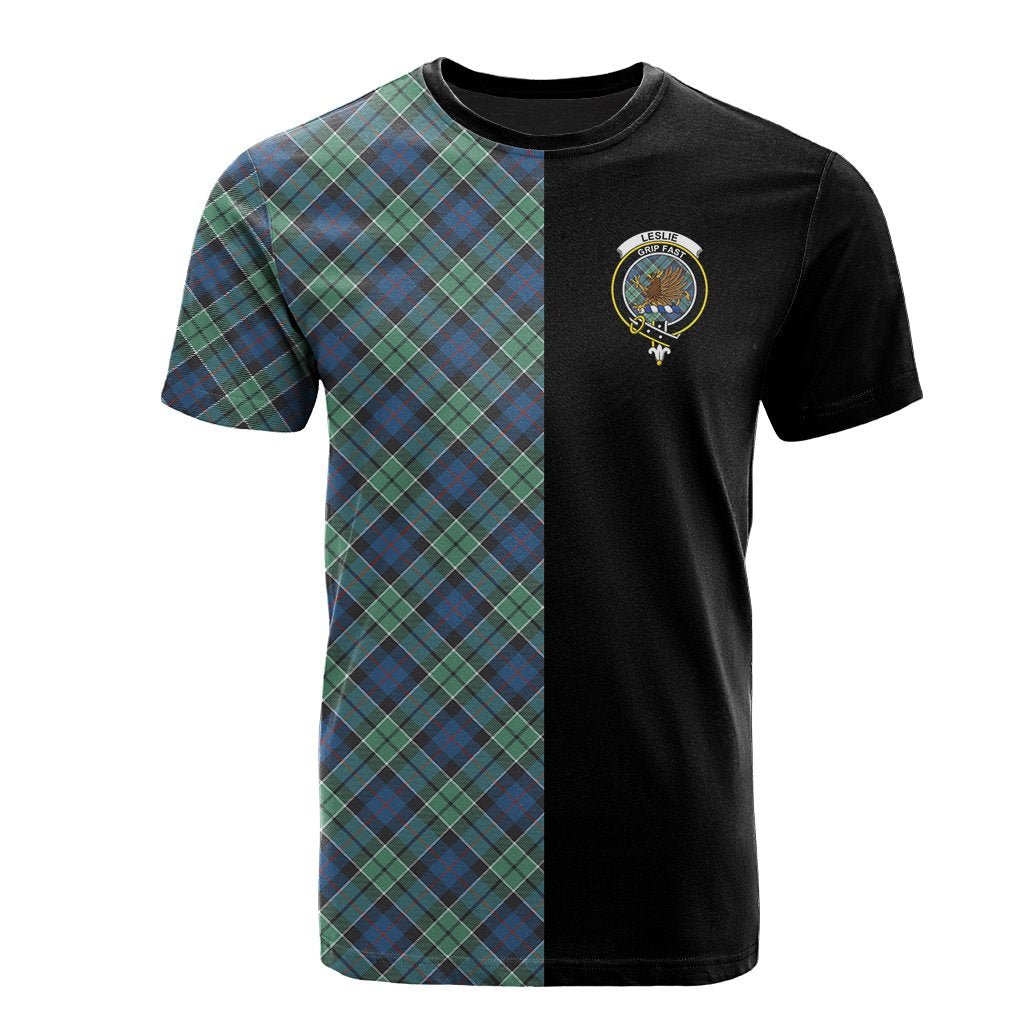 Leslie Hunting Ancient Tartan T-Shirt Half of Me - Cross Style