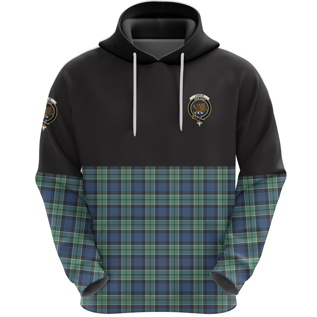 Leslie Hunting Ancient Clan Half Of Tartan Hoodie