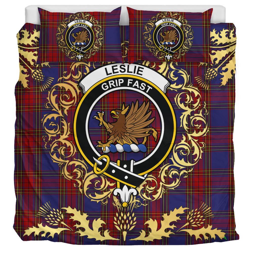 Leslie J Cant Tartan Crest Bedding Set - Golden Thistle Style