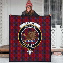 Leslie Red Tartan Crest Quilt