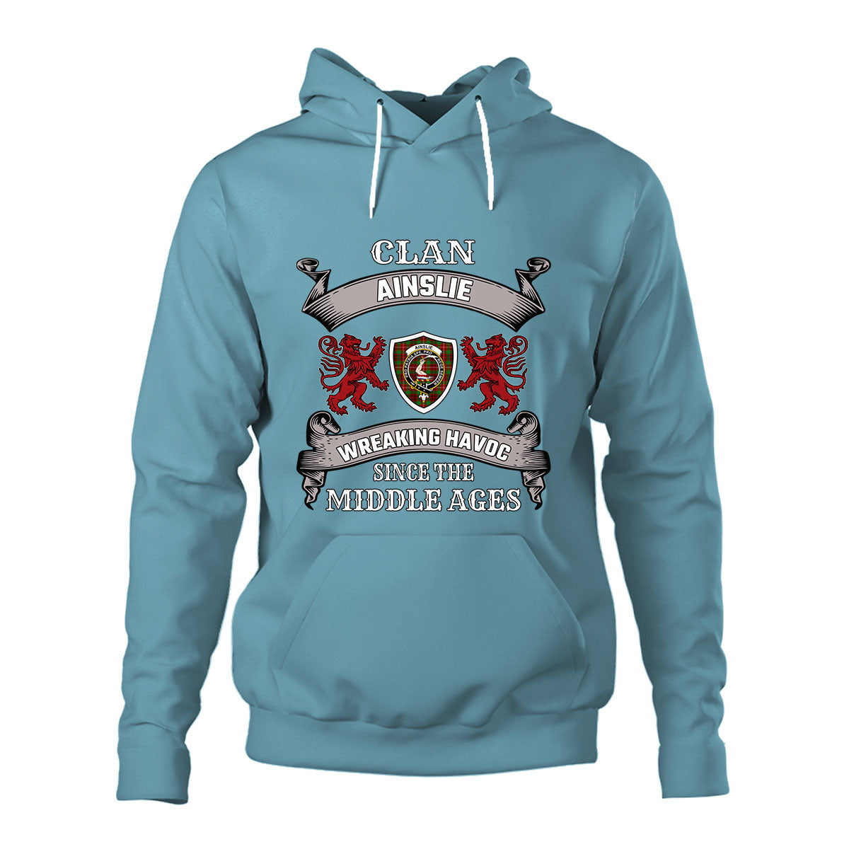 Ainslie Family Tartan - 2D Unisex Hoodie