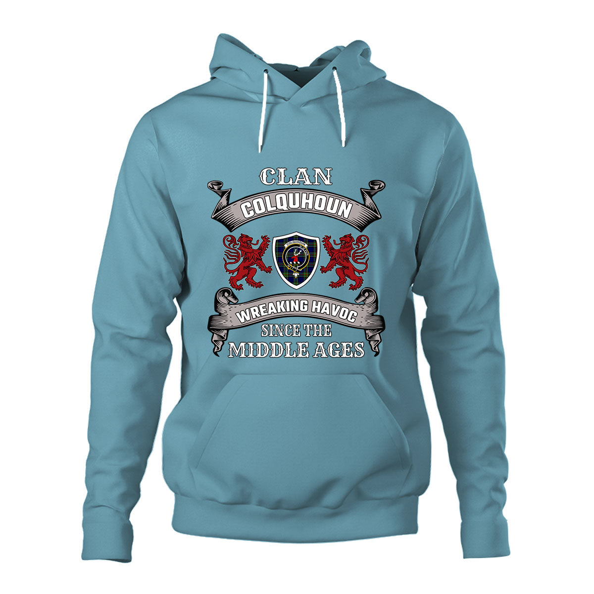 Colquhoun Family Tartan - 2D Unisex Hoodie