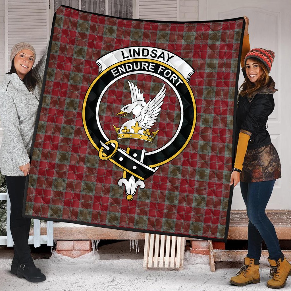 Lindsay Weathered Tartan Crest Quilt