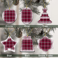 Little Tartan Christmas Ceramic Ornament - Snow Style