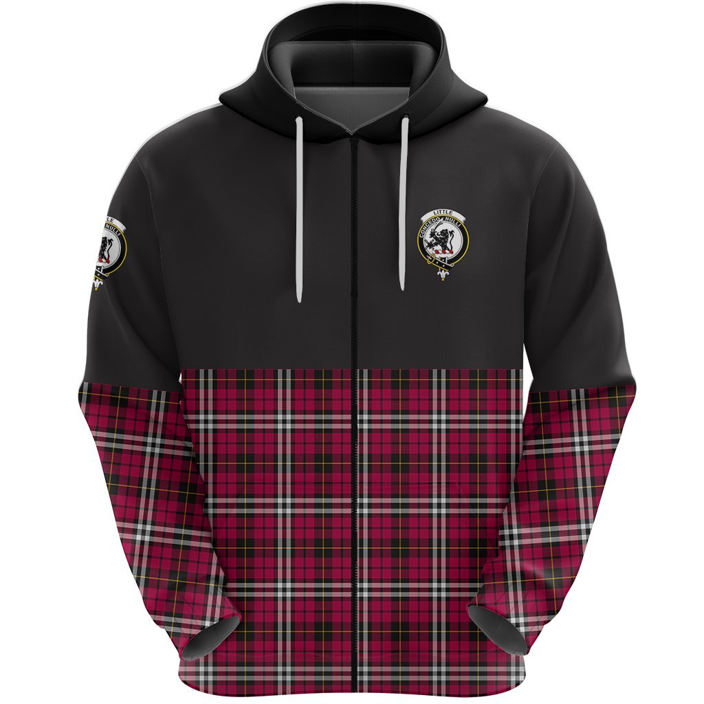 Little Clan Half Of Tartan Zipper Hoodie