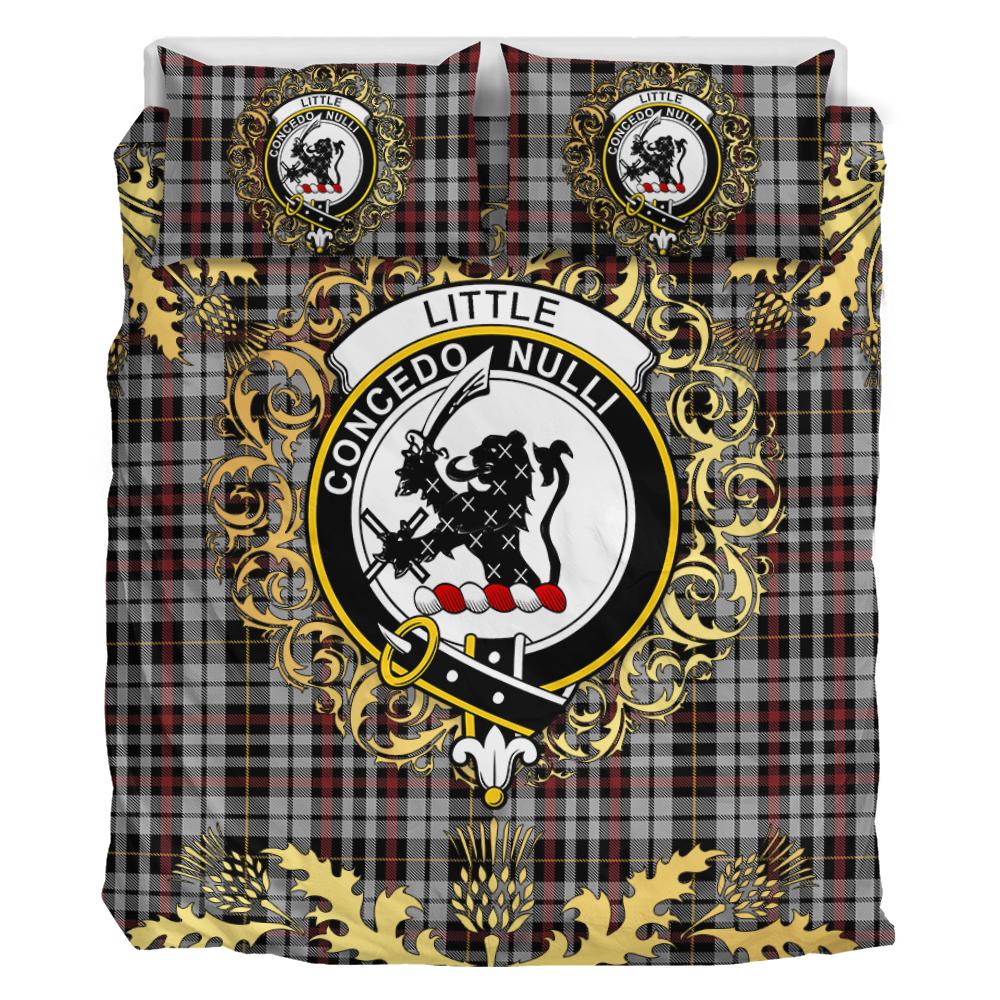 Little Arisaid Tartan Crest Bedding Set - Golden Thistle Style