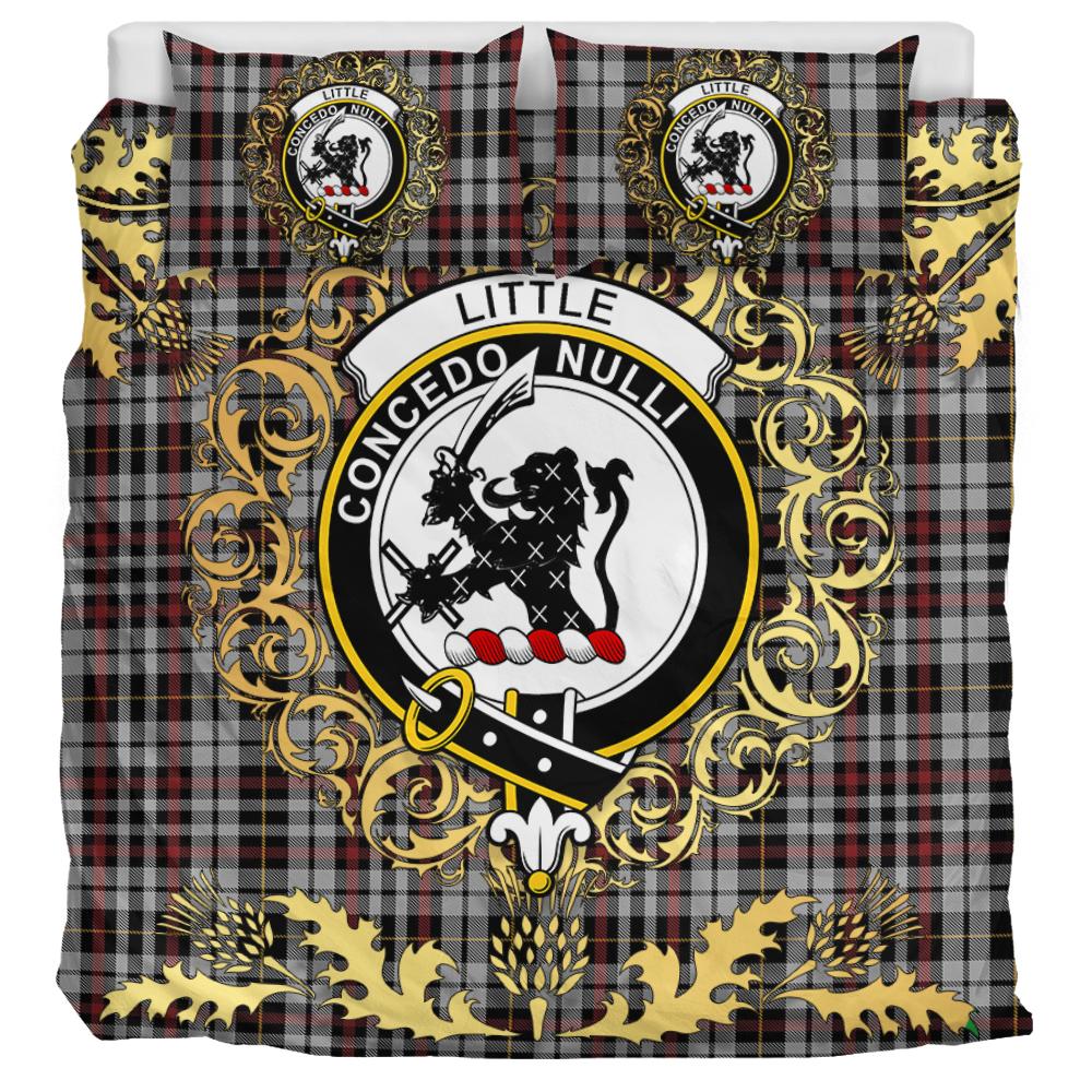 Little Arisaid Tartan Crest Bedding Set - Golden Thistle Style