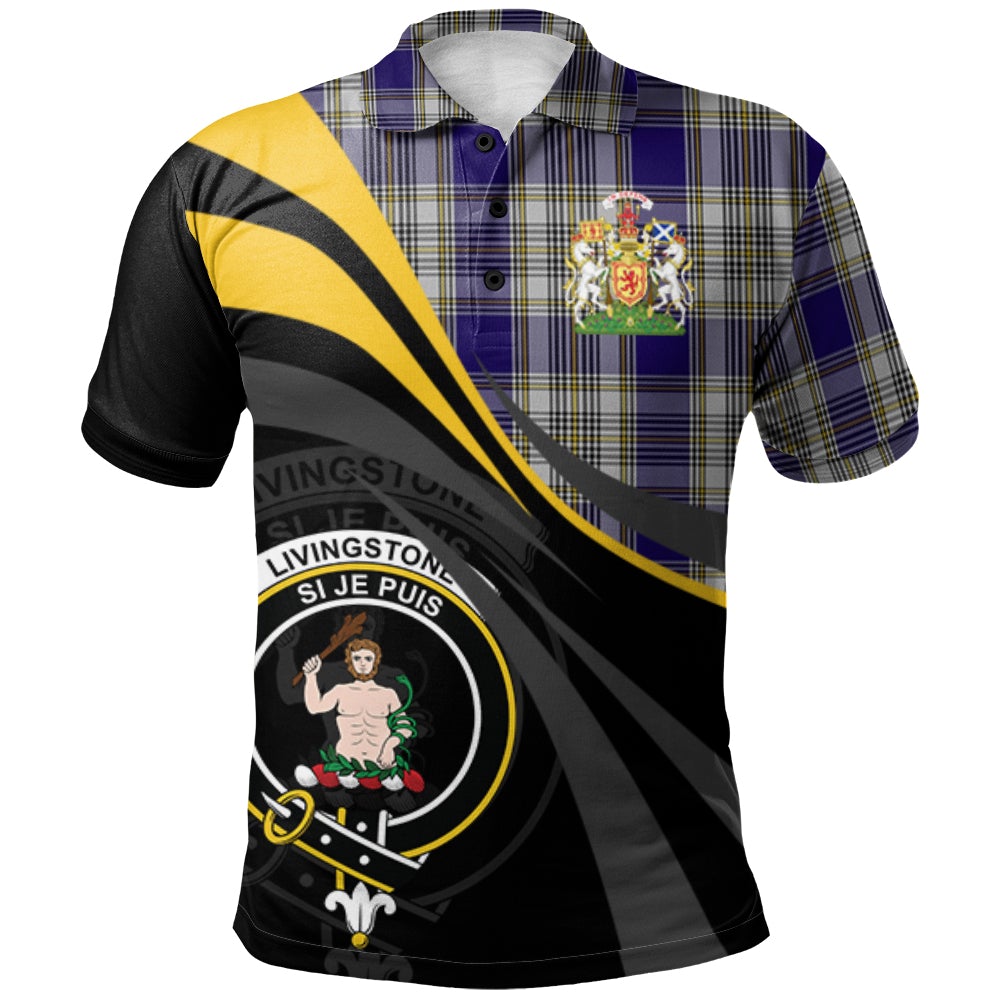 Livingston (MacLea) Dress Tartan Polo Shirt - Royal Coat Of Arms Style