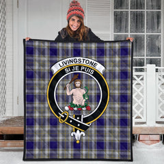 Livingston (MacLea) Dress Tartan Crest Quilt