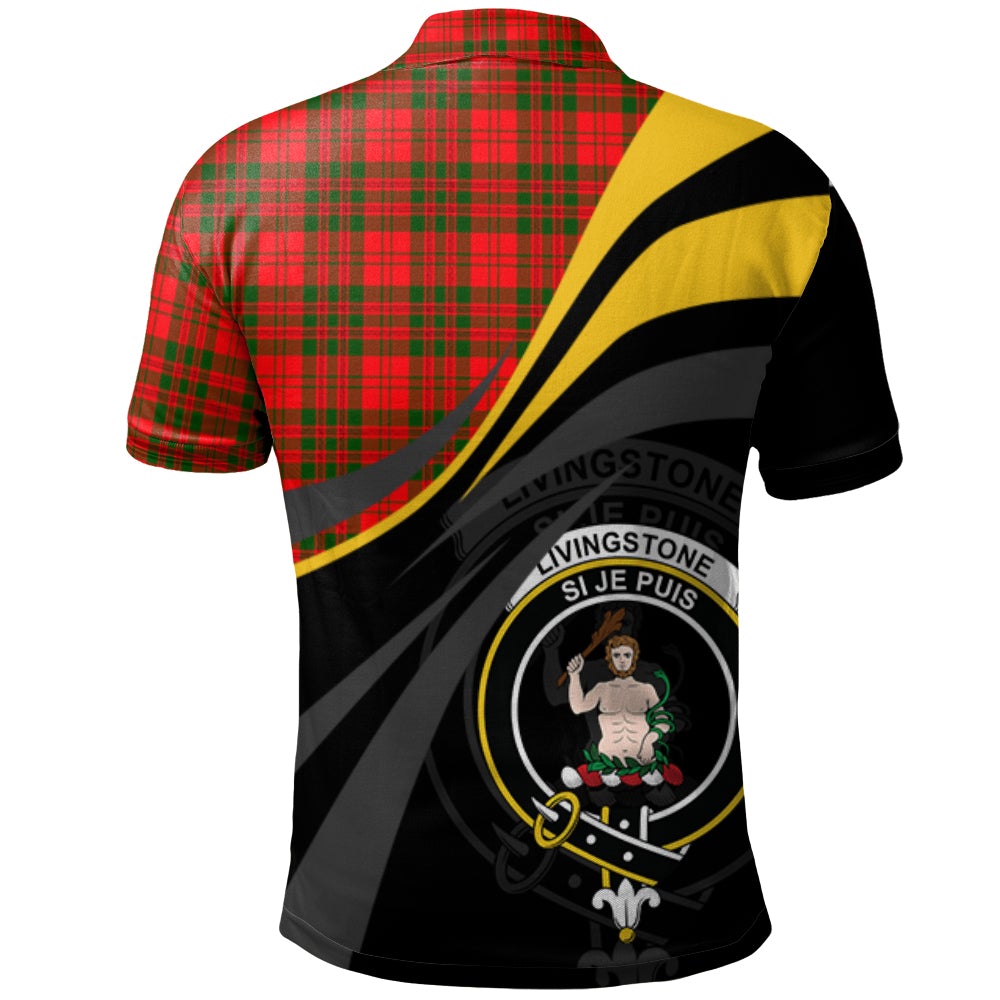 Livingston (MacLea) Modern Tartan Polo Shirt - Royal Coat Of Arms Style
