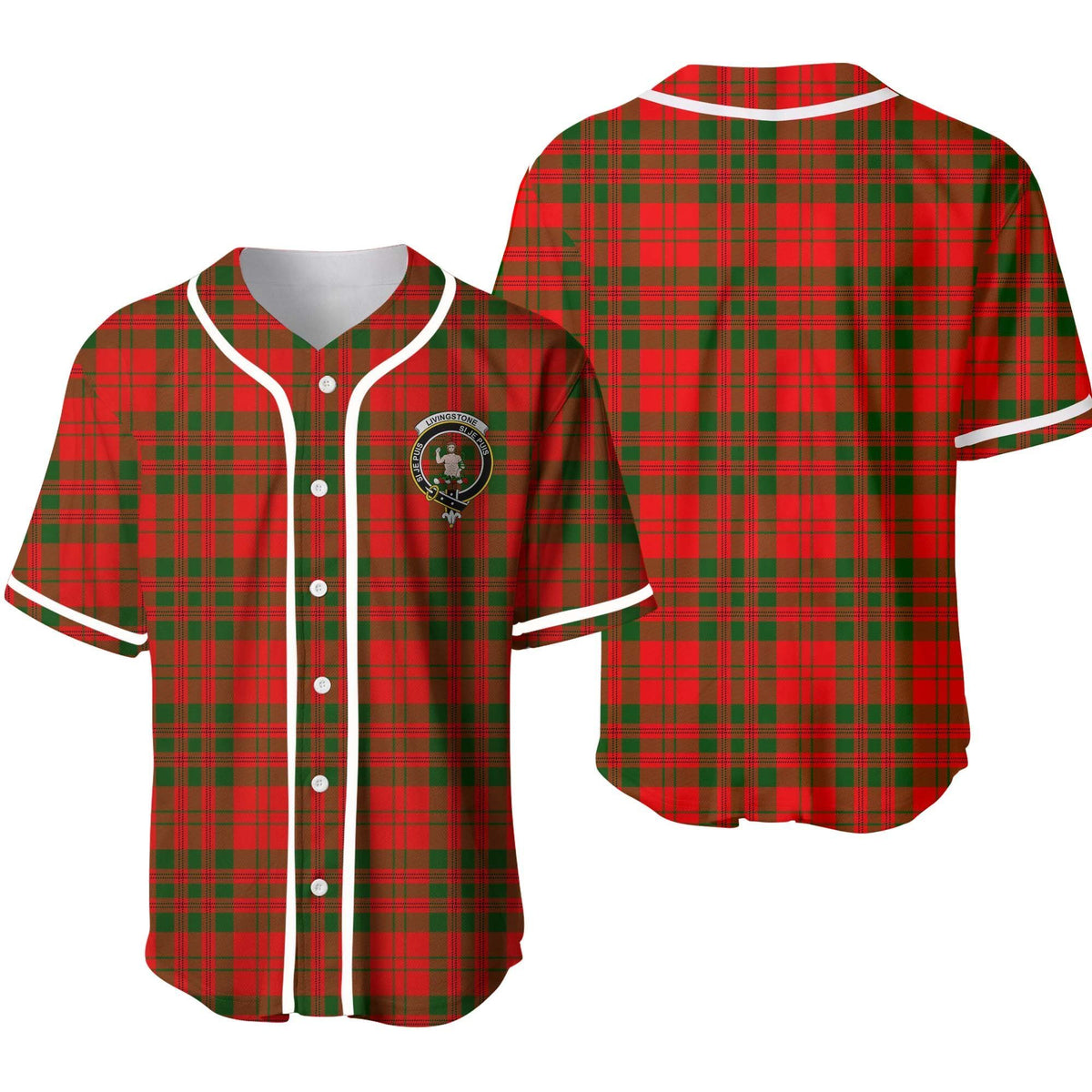 Livingstone Tartan Unisex Baseball Jersey