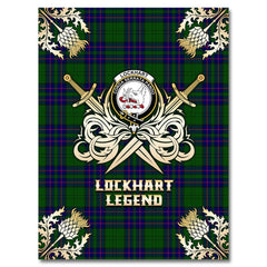 Lockhart Modern Tartan Gold Courage Symbol Blanket