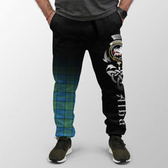 Lockhart Tartan Crest Jogger Sweatpants - Alba Celtic Style