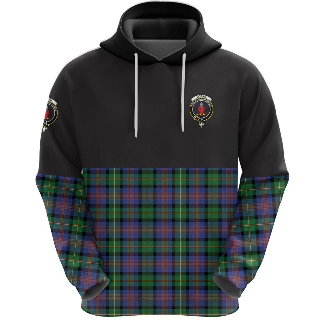 Logan Ancient Clan Half Of Tartan Hoodie