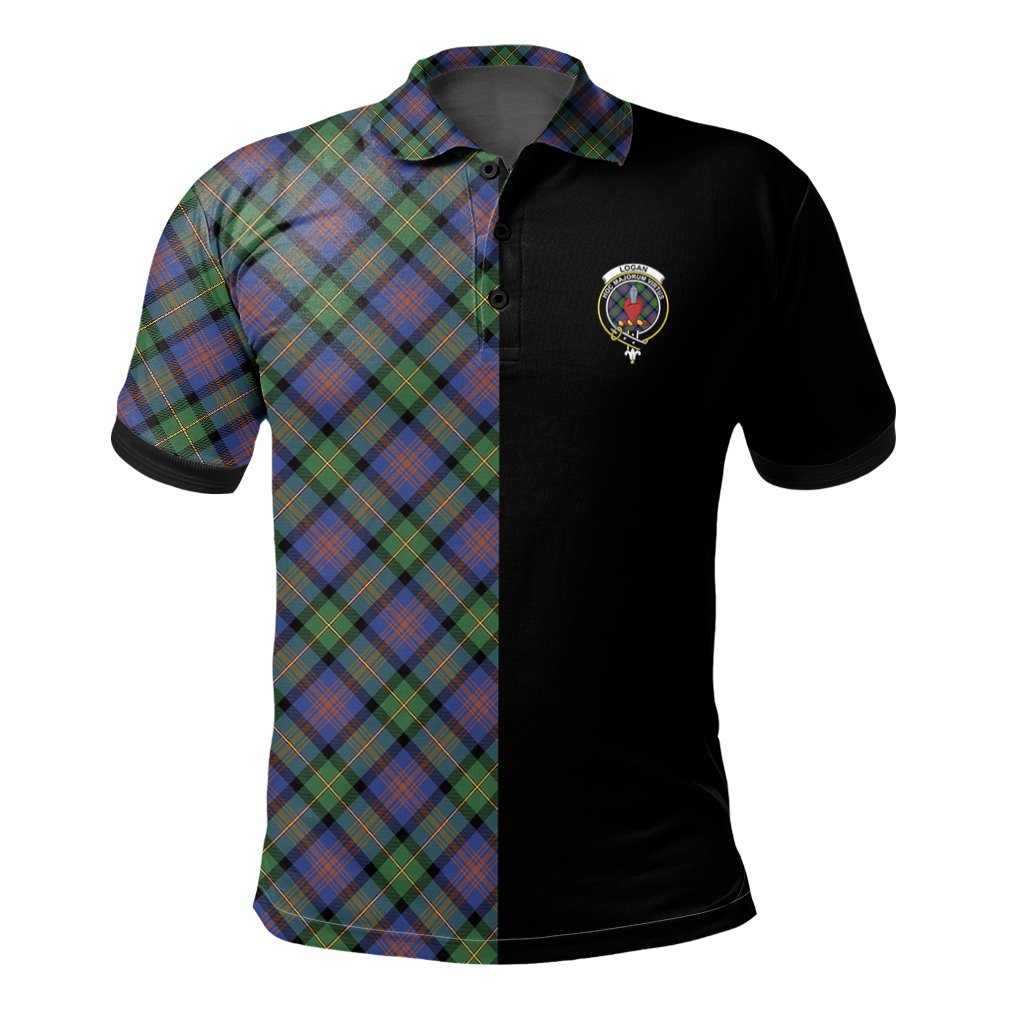 Logan Ancient Tartan Polo Shirt Half of Me - Cross Style