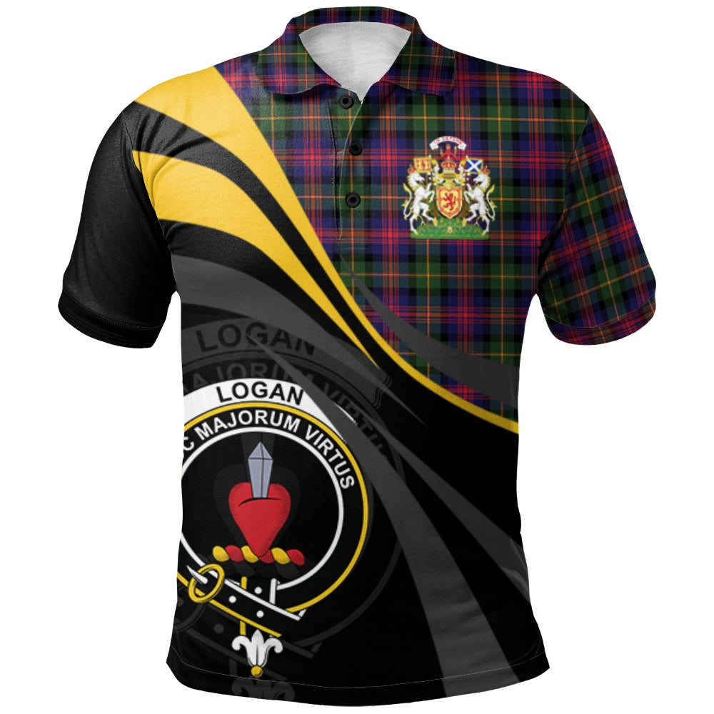 Logan Modern Tartan Polo Shirt - Royal Coat Of Arms Style