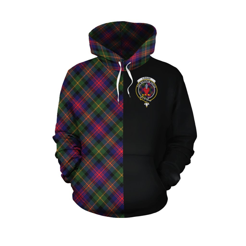 Logan Modern Tartan Hoodie Half of Me - Cross Style