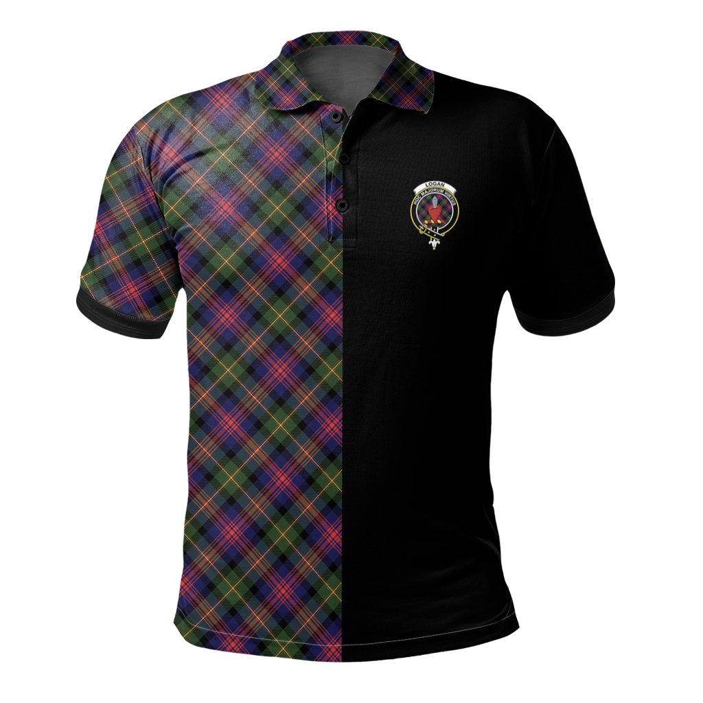 Logan Modern Tartan Polo Shirt Half of Me - Cross Style