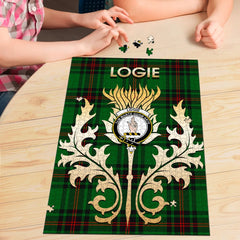 Logie Tartan Crest Thistle Jigsaw Puzzles