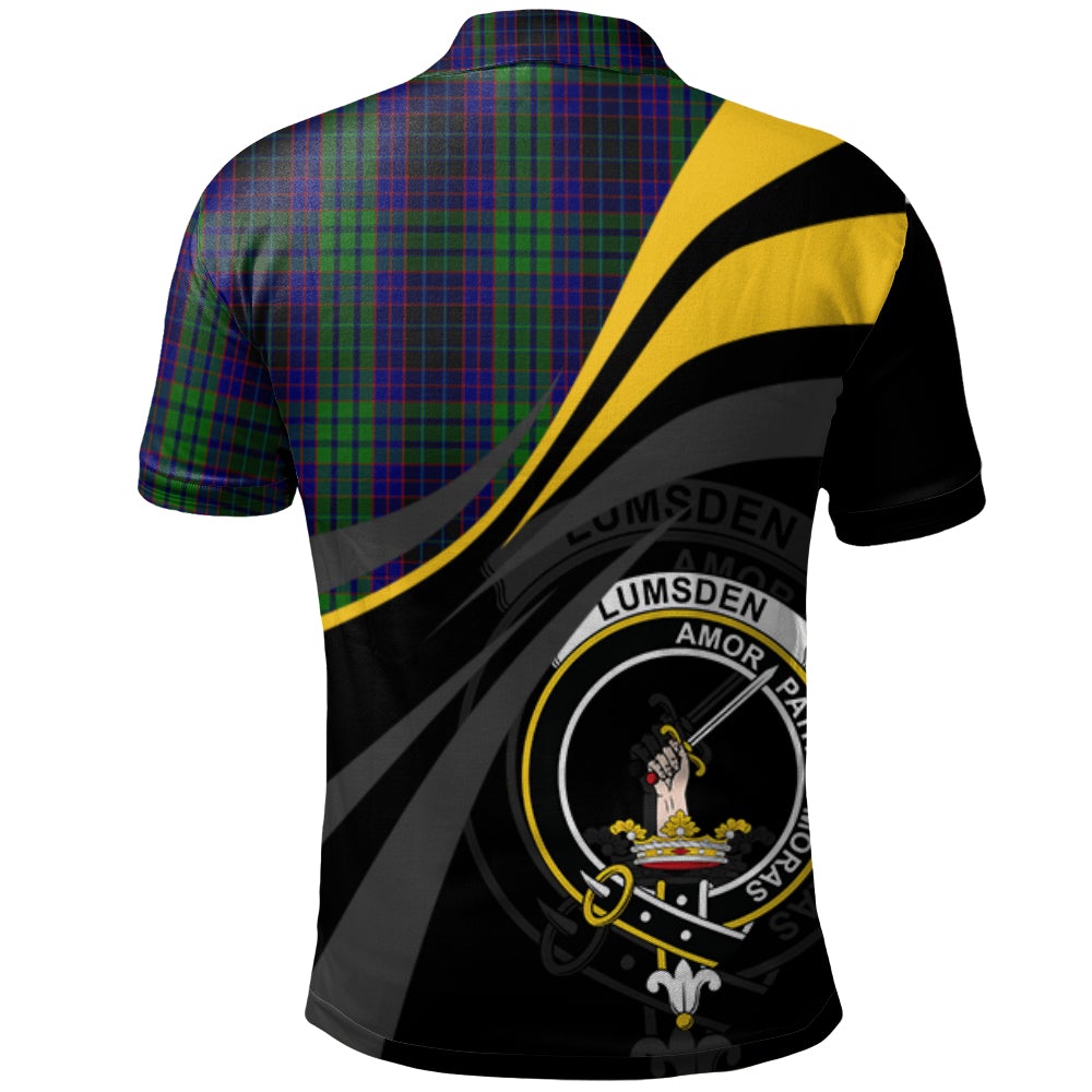 Lumsden Green Tartan Polo Shirt - Royal Coat Of Arms Style