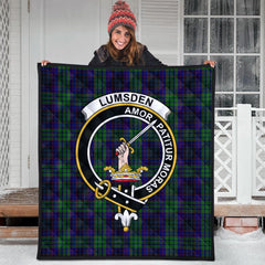 Lumsden Green Tartan Crest Quilt
