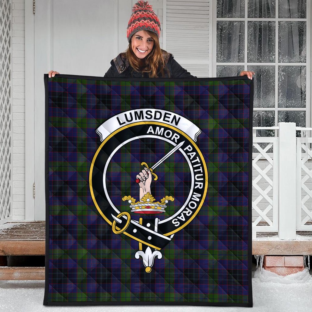 Lumsden Hunting Tartan Crest Quilt