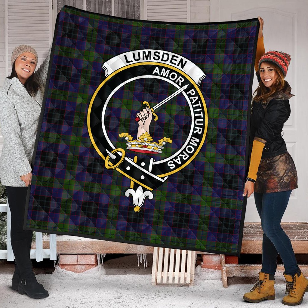 Lumsden Hunting Tartan Crest Quilt