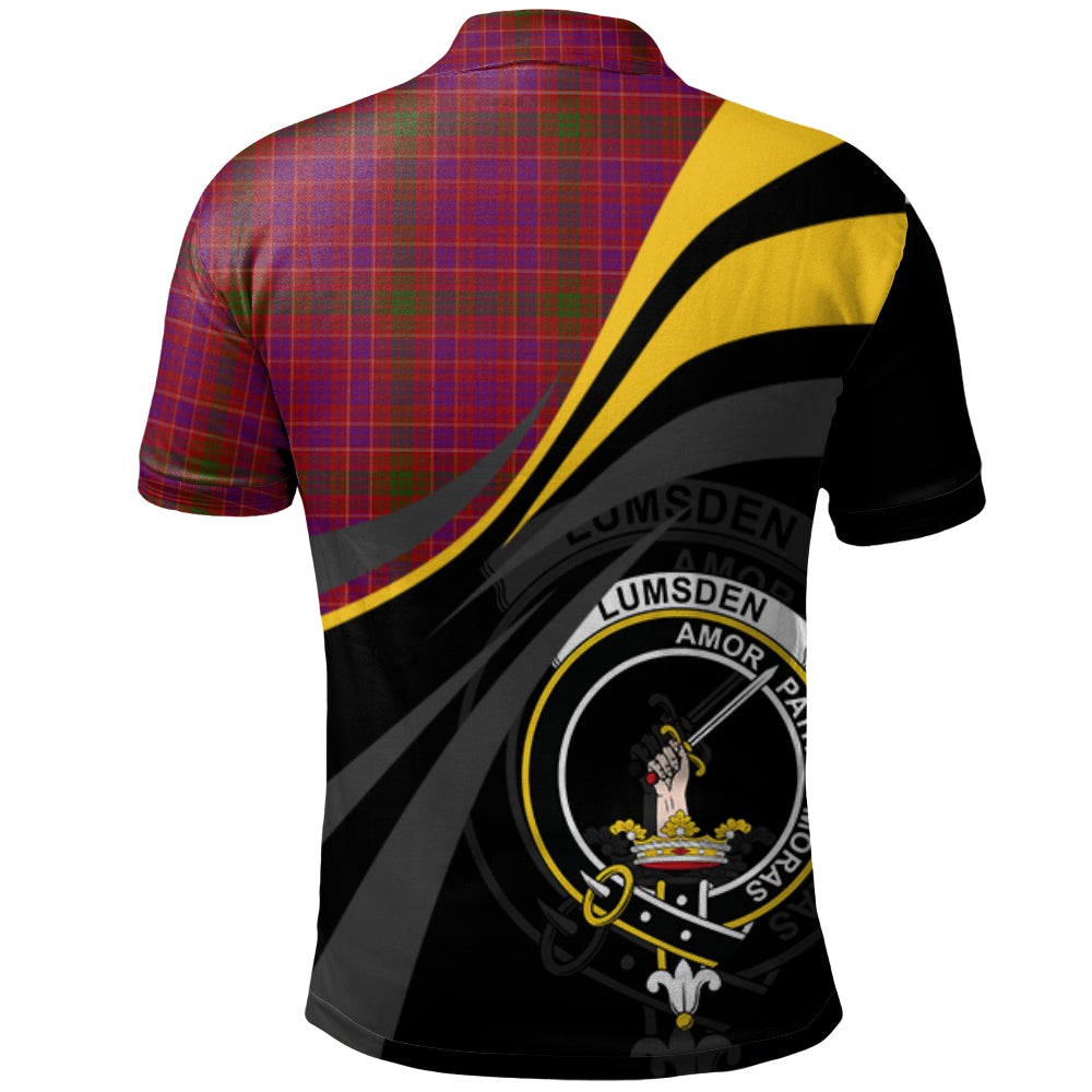 Lumsden of Clova Tartan Polo Shirt - Royal Coat Of Arms Style