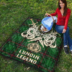 Lundin Tartan Crest Legend Gold Royal Premium Quilt