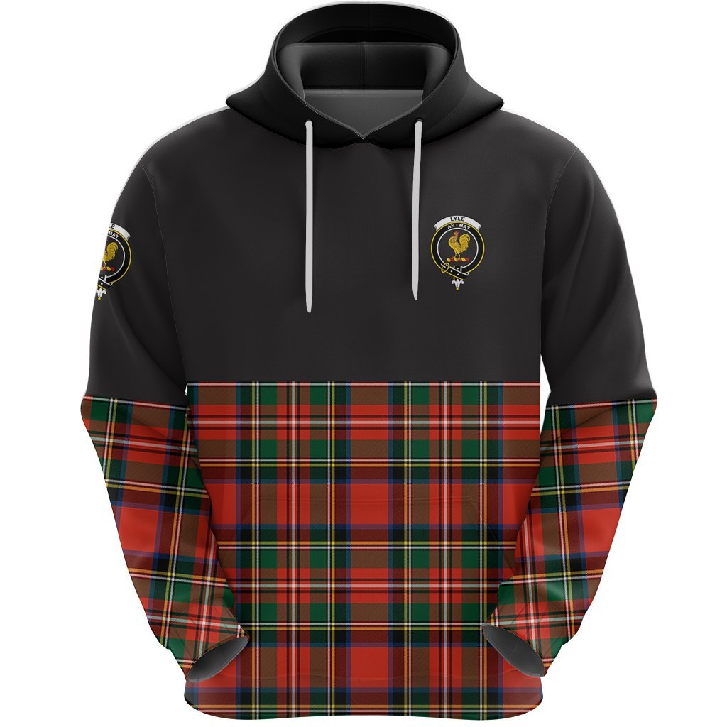 Lyle Clan Half Of Tartan Hoodie